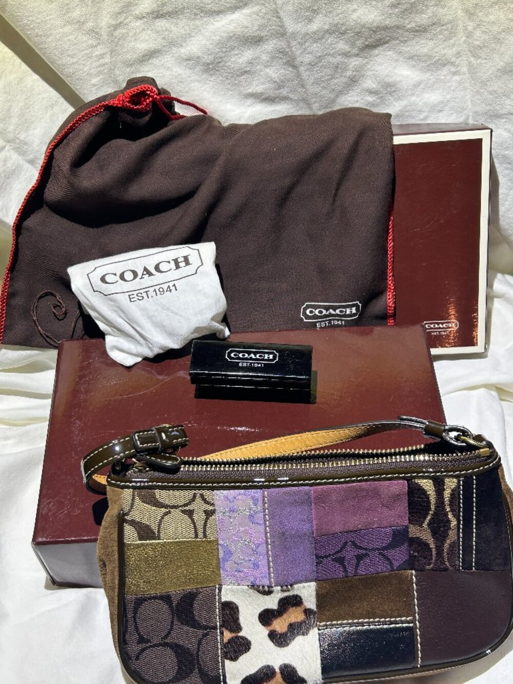 Vintage patchwork Coach shoulder bag purse